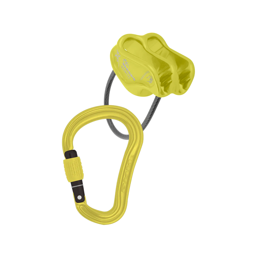 Belay plate double tube device
