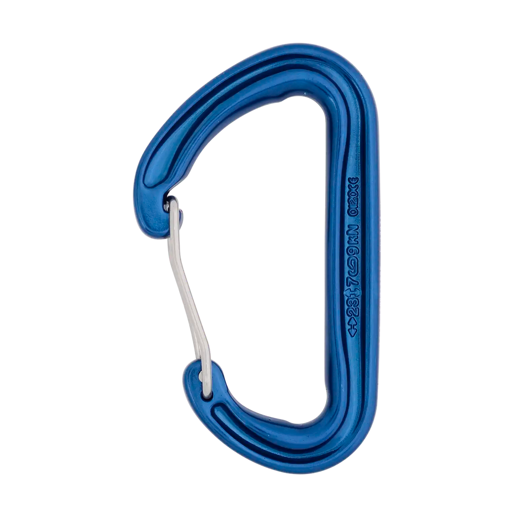 lightweight wire gate carabiner blue