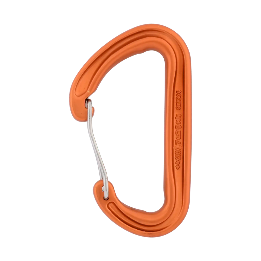 lightweight wire gate carabiner orange
