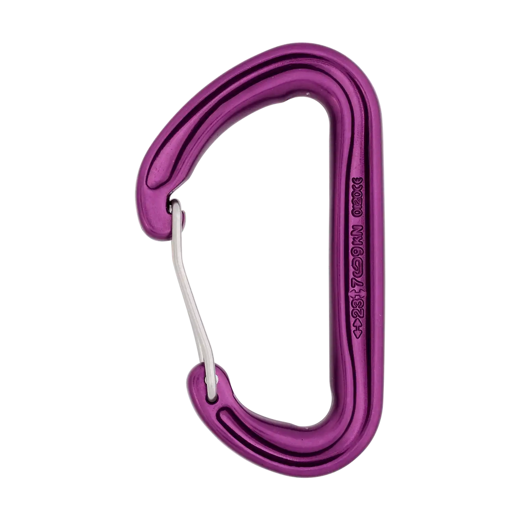 lightweight wire gate carabiner purple