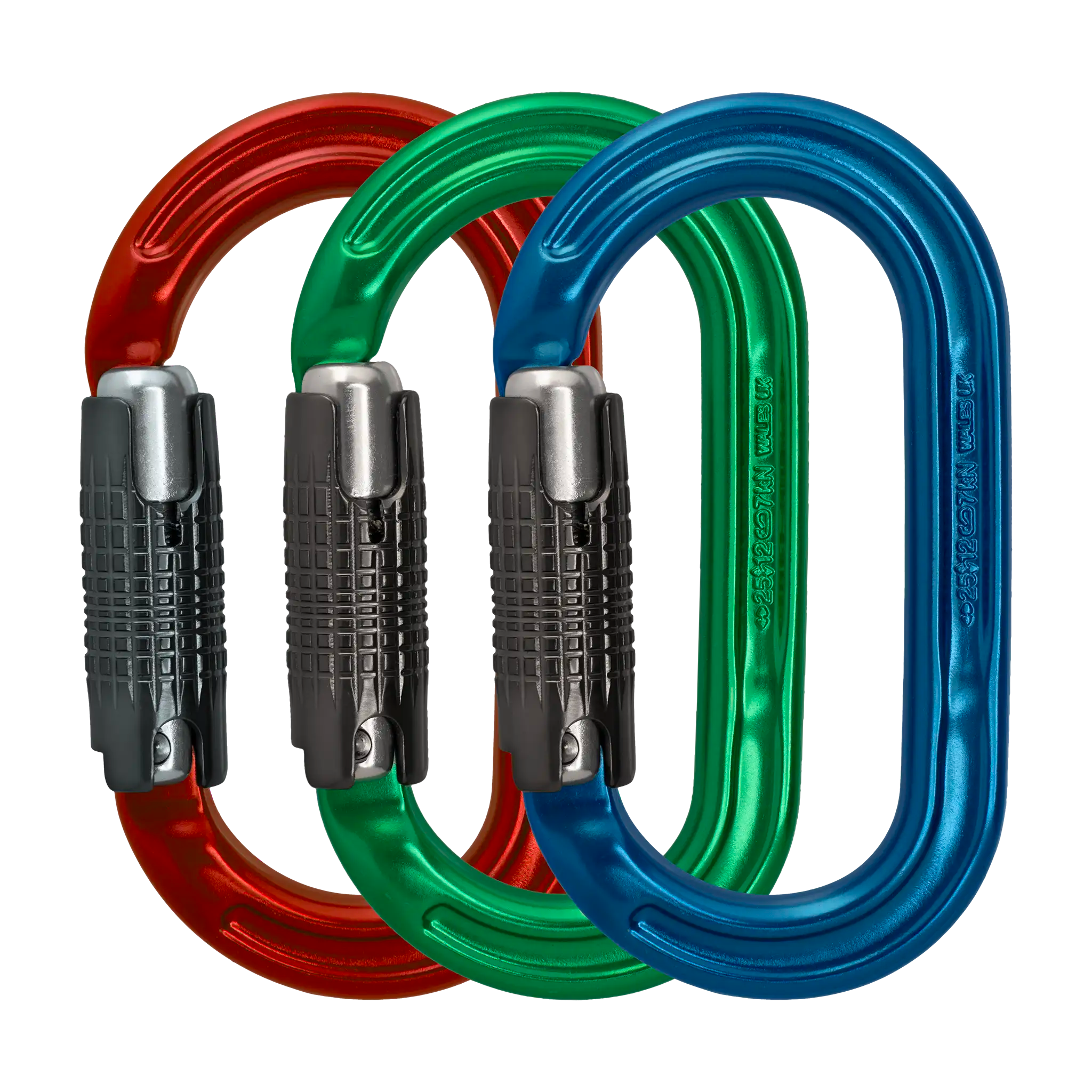 Ultra O Locksafe 3段階オートロック カラビナ 3色パック ライム