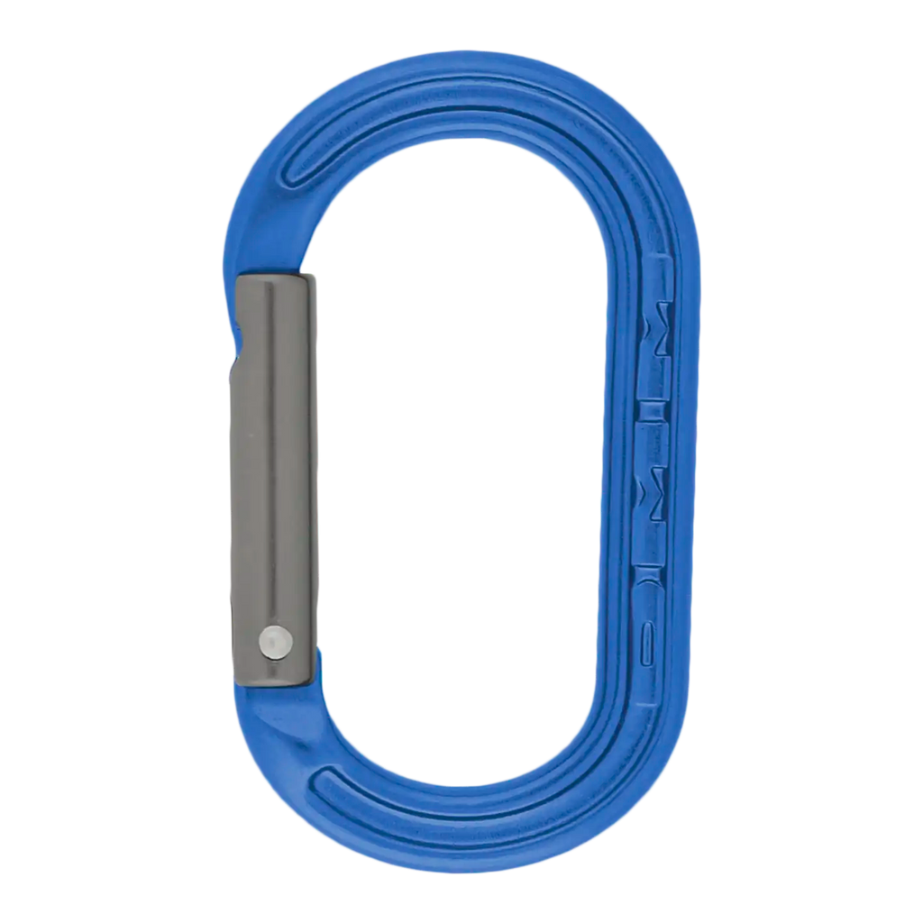 tiny accessory oval solid gate carabiner blue