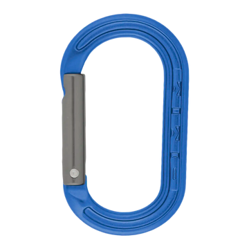 tiny accessory oval solid gate carabiner blue