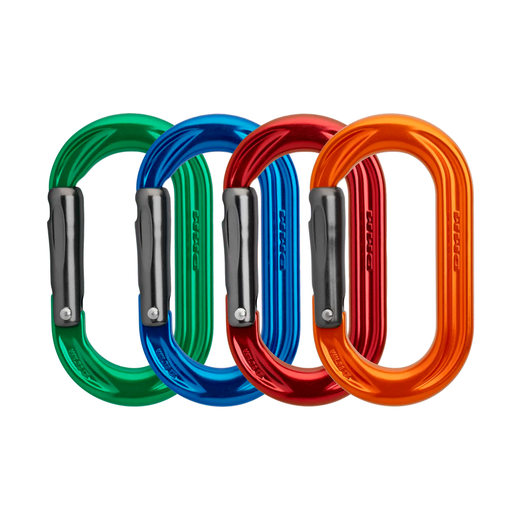 oval solid gate carabiner clean nose for no snag four pack