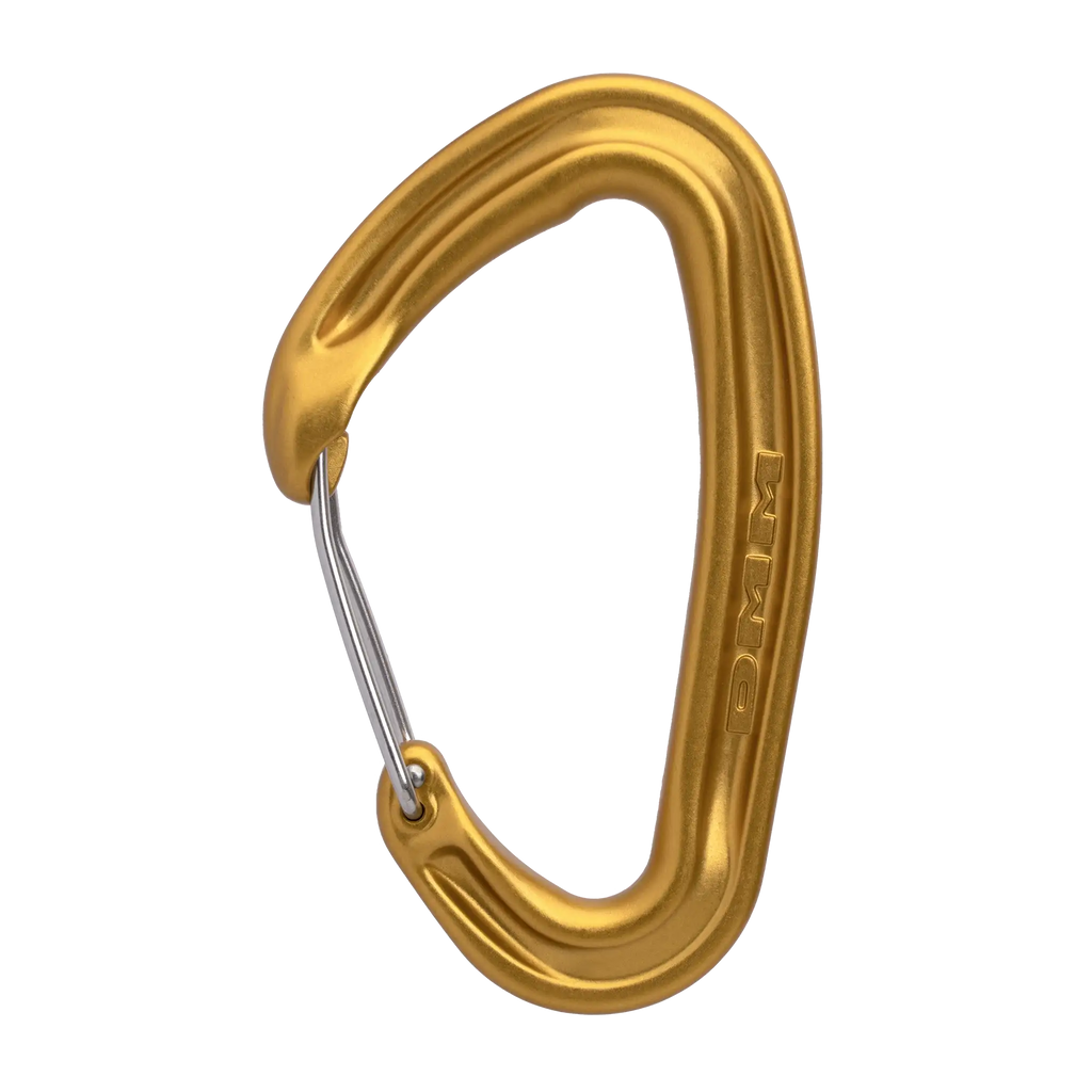 trad climbing wire gate carabiner clean nose gold