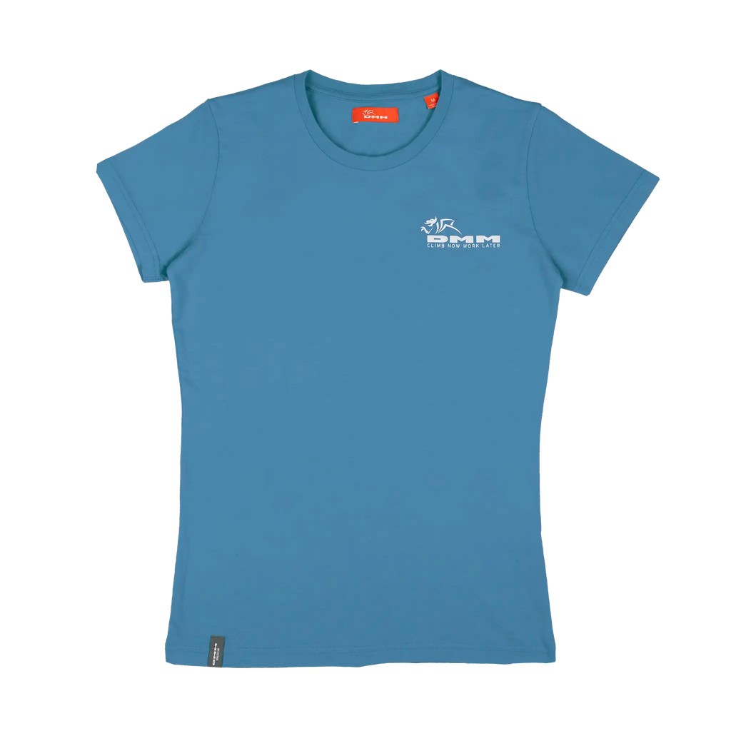 logo and slogan tee in warm olive colour womens